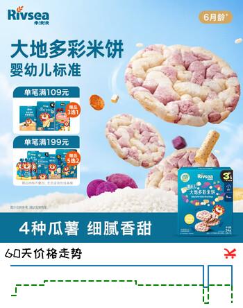 【7折】禾泱泱婴幼儿大地多彩米饼沃田瓜薯味24g解馋磨牙宝宝零食入口易溶6月 https://u.jd.com/kryKxoj----普遍有货 | 下3件最优到手单价：30.63 -> 【22】