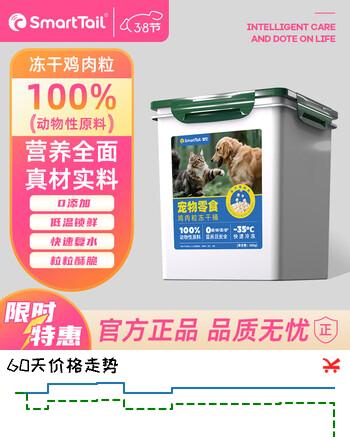 SMARTTAIL猫零食冻干鸡肉粒猫咪冻干桶宠物零食狗狗冻干猫粮冻干500g