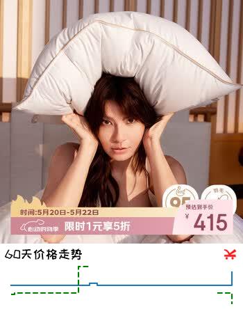 霞珍羽绒枕头95%白鹅绒枕芯 五星级酒店全棉成人高枕 一对拍2 高端酒店款- 单只装 高枕