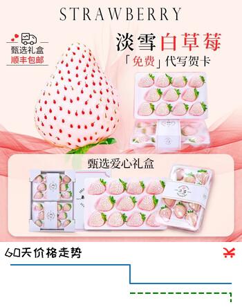 酷友【女神礼物】淡雪草莓奶油白草莓新鲜现摘当季孕妇高档水果次日达 500g【两盒装】 中果20颗/盒