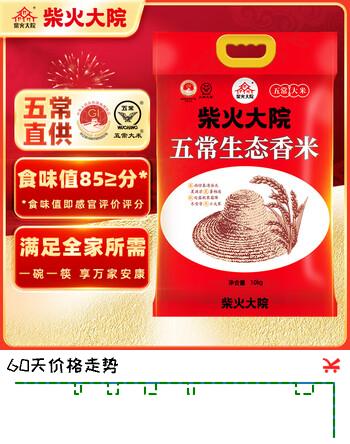柴火大院 五常生态香米 五常大米 20斤 (东北大米 )