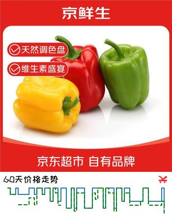 京鲜生 山东三色彩椒圆椒甜椒新鲜蔬菜净重1.5斤单果150g起源头直发包邮