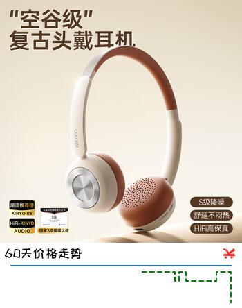 金运【音质降噪0差评】复古头戴式耳机无线蓝牙音乐音质颜值美拉德风OOTD女生6.0适用于苹果2025