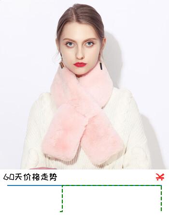 达芬奇密码 围脖双管双球冬季流行时尚日系可爱仿獭兔毛纯色 浅粉