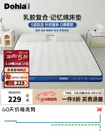 多喜爱家纺复合乳胶床垫 榻榻米席梦思床垫1.5米x2米床垫褥子