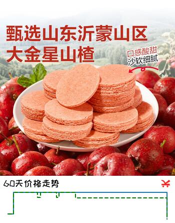 良品铺子 山楂片山楂干山楂零食小吃果脯蜜饯袋装250g