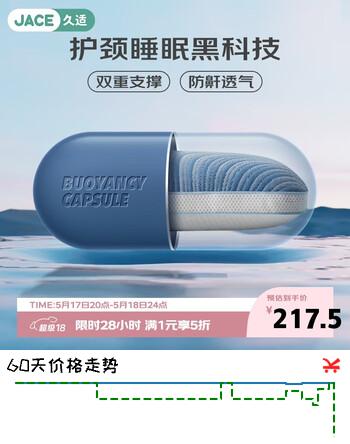 JaCe天然乳胶枕弹簧枕头芯颈椎枕侧睡防打呼噜成人专用精美礼盒（高)