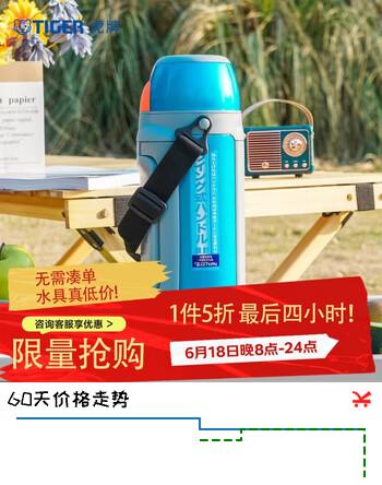 虎牌（TIGER）保温保冷杯户外运动旅行壶父亲节礼物MHJ-A15C-AQ蓝色1.49L
