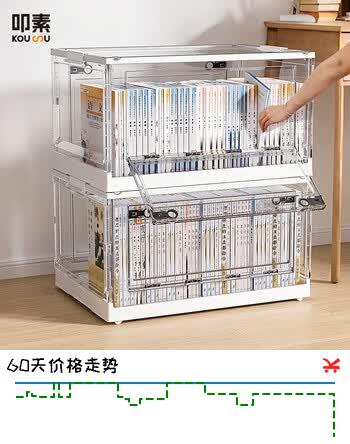 【5折】叩素收纳箱书箱学生教室装书整理箱子透明书本收纳盒书籍可折叠储物箱https://u.jd.com/9698LWy----普遍有货 | 下1件最优到手单价：69.37 -> 【39.95】
