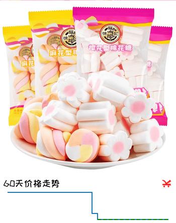 徐福记棉花糖500g结婚庆喜糖休闲零食糖果散装儿童食品