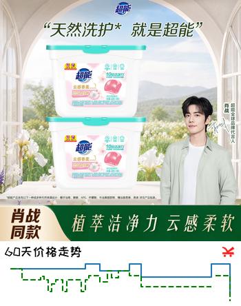 【7折】超能【肖战同款】云感香柔花漾护色洗衣凝珠100颗持久留香https://u.jd.com/Uag1lJI----普遍有货 | 下5件最优到手单价：45.48 -> 【33.91】