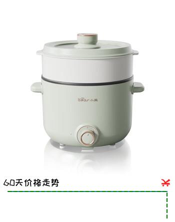 【8折】小熊（Bear）电煮锅 泡面火锅宿舍小电锅 多功能多用途电热锅 2.5L蒸笼电蒸锅 DRE25H2【ZMD安心系列】 2.5Lhttps://u.jd.com/UOeetTP----普遍有货 | 下1件最优到手单价：138.94 -> 【118.15】