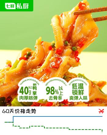 七鲜私厨椒麻去骨鸭掌脆爽鸭爪贡菜休闲即食零食速食夜宵500g