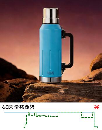 哈尔斯（HAERS）真空保温壶户外露营大容量保温杯车载暖水壶热水瓶壶 冰川蓝1.5L