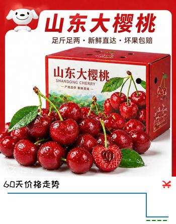 松筱樱桃山东大樱桃【多地次日达】国产车厘子新鲜水果端午节送礼物 4斤(净重) 金标级手提果22-26mm
