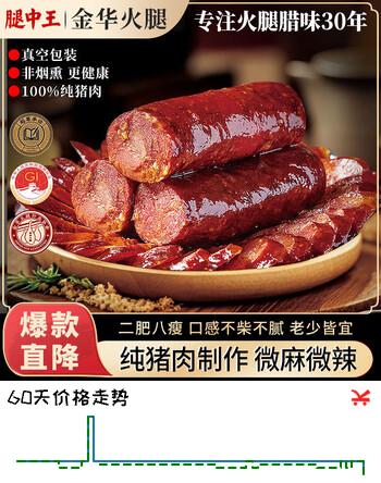 腿中王正宗腊肠四川味二八肥瘦麻辣香肠特产非烟熏腊肉腊味麻辣腊肠200g