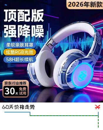 SR适用索尼2026新款头戴式无线蓝牙耳机高音质电竞游戏耳机听声辨位手机电脑通用超长续航ch999蓝色