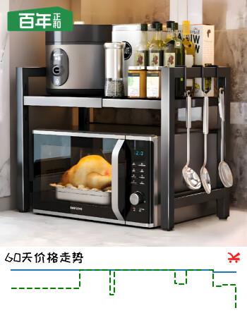 【8折】百年正和厨房置物架微波炉架台面可伸缩烤箱电饭煲架家用多层多功能架https://u.jd.com/UaGwPzA----普遍有货 | 下1件最优到手单价：50.15 -> 【40.53】