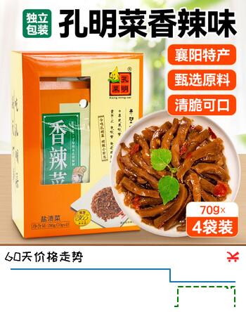 孔明菜（Kongmingcai）襄阳特产香辣味大头菜榨菜咸菜酱菜下饭菜280g孔明菜送礼