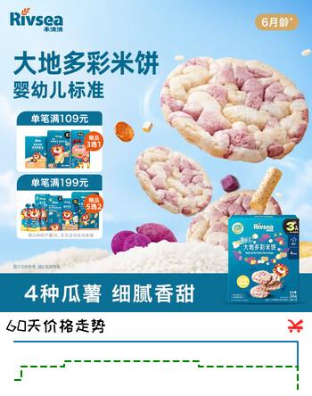 【7折】禾泱泱婴幼儿大地多彩米饼沃田瓜薯味24g解馋磨牙宝宝零食入口易溶6月 https://u.jd.com/kadURhI----多半有货 | 下3件最优到手单价：30.63 -> 【22.18】