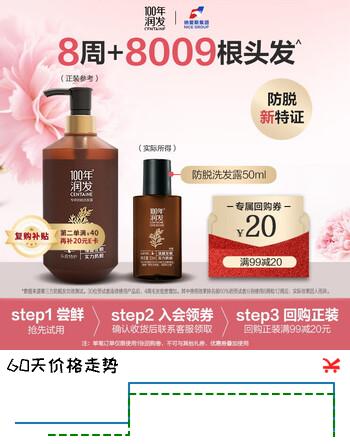100年润发防脱洗发露专研防脱洗发露50ML旅行装试用装