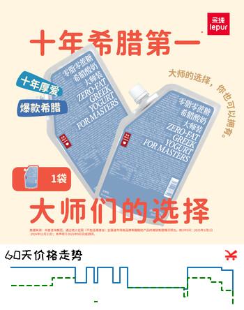 乐纯（LEPUR）希腊大师  希腊酸奶 0蔗糖0脂肪 袋装低温酸奶500g*1袋 营养早餐
