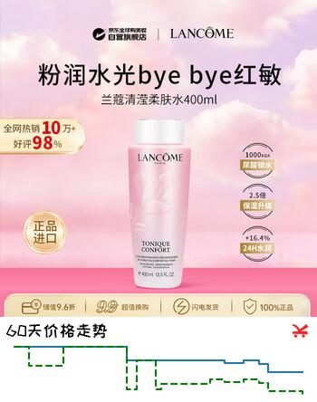 兰蔻（LANCOME）大粉水400ml爽肤水保湿水补水保湿男女护肤品情人节