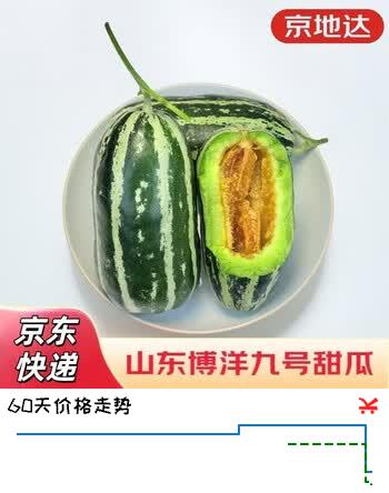 京地达山东博洋九号甜瓜 净重5斤 单果200g起 新鲜水果源头直发包邮