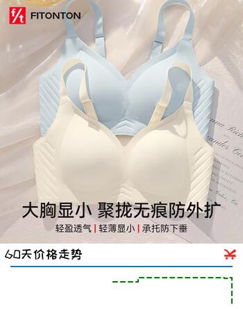 FitonTon内衣女聚拢无钢圈文胸罩收副乳软支撑防下垂内衣美背无痕隐形内衣