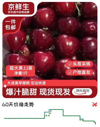 京鲜生大连美早樱桃/车厘子 JJ级 净重1斤 单果10g+ 生鲜水果 源头直发