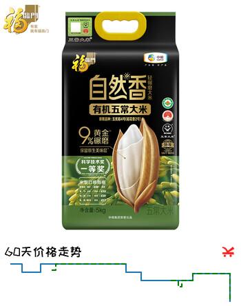 福临门 五常大米 10斤 稻花香2号 有机大米 9%黄金碾磨技术