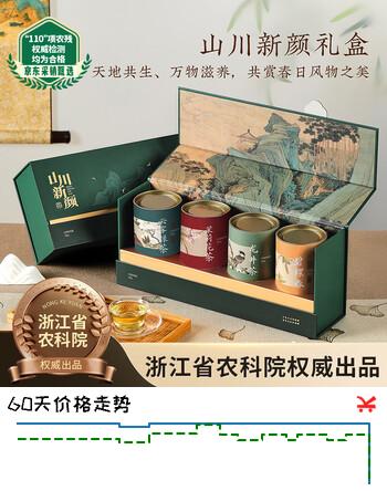 去寻绿茶新茶组合茶叶龙井碧螺春茶叶礼盒装200g送礼物品