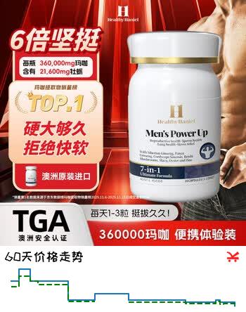 【7折】Healthy  Haniel进口补肾滋补玛咖牡蛎灵芝虫草补锌雄风便携装男士延时降敏壮阳https://u.jd.com/UDhCqpl----普遍有货 | 下5件最优到手单价：115.19 -> 【87.5】