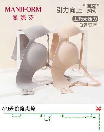 曼妮芬【2件装】舒适无钢圈文胸掌心杯聚拢舒适胸罩