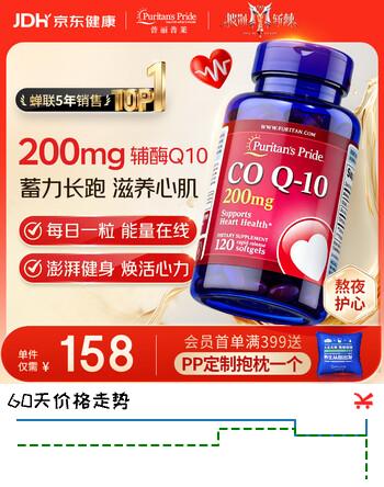 【7折】普丽普莱辅酶q10胶囊保护心脏心血管加班熬夜200mg120粒1瓶美国进口https://u.jd.com/4OeD6Hb----普遍有货 | 下199件最优到手单价：188.05 -> 【144.93】