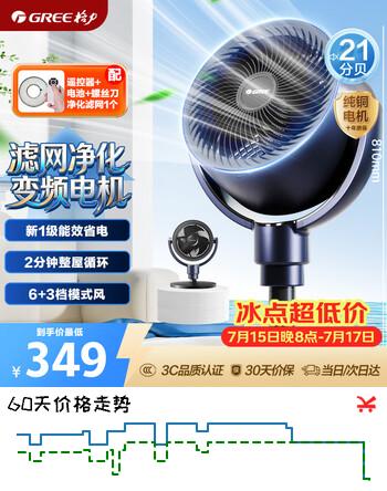 格力（GREE）【清新空气】直流变频四季空气循环扇家用落地扇电风扇轻音桌面循环扇空调伴侣 FXDZ-20X62Bcg3