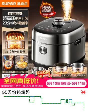 苏泊尔（SUPOR）【价保618】新品高压140kPa快排有钛鲜呼吸IH电压力锅5L 2200W 316L高压锅4-6人家用SY-50FH5999Q