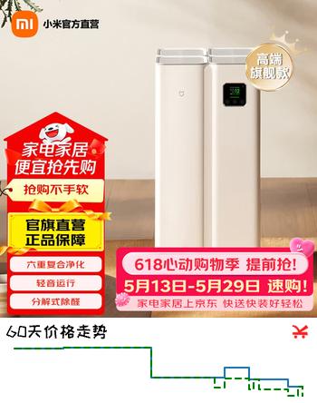 米家全效空气净化器 家用净化机分解式除醛除菌雾霾异味 智能数显 米家全效空气净化器
