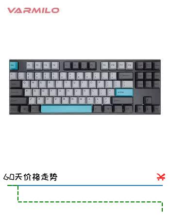 阿米洛（Varmilo） 夜色机械键盘 键盘机械 办公键盘 程序员键盘 游戏键盘 VA87有线夜色 德国cherry红轴