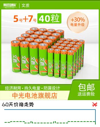 EVERLAST （文质）5号7号碳性电池电子秤遥控器低耗玩具5号20粒+7号20粒组合装 / 碱性电池5号10粒+7号10粒 碳性5号20节+7号20节