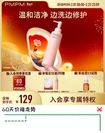PMPM千叶玫瑰洁颜蜜120ml 神经酰胺氨基酸温和清洁不紧绷