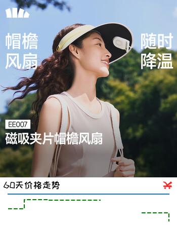 【7折】蕉下（beneunder）迷你夹片帽檐风扇户外超轻降温夏天懒人便携式充电小型风扇EE007https://u.jd.com/Ug8oUMz----普遍有货 | 下1件最优到手单价：98.9 -> 【75】