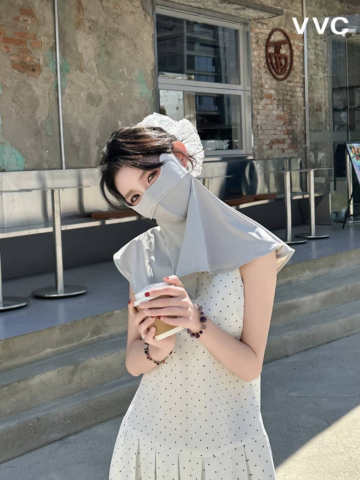 VVC遮阳伞五折雨伞UPF50+防紫外线防晒伞女太阳伞卡片伞便携雨伞 渐变粉