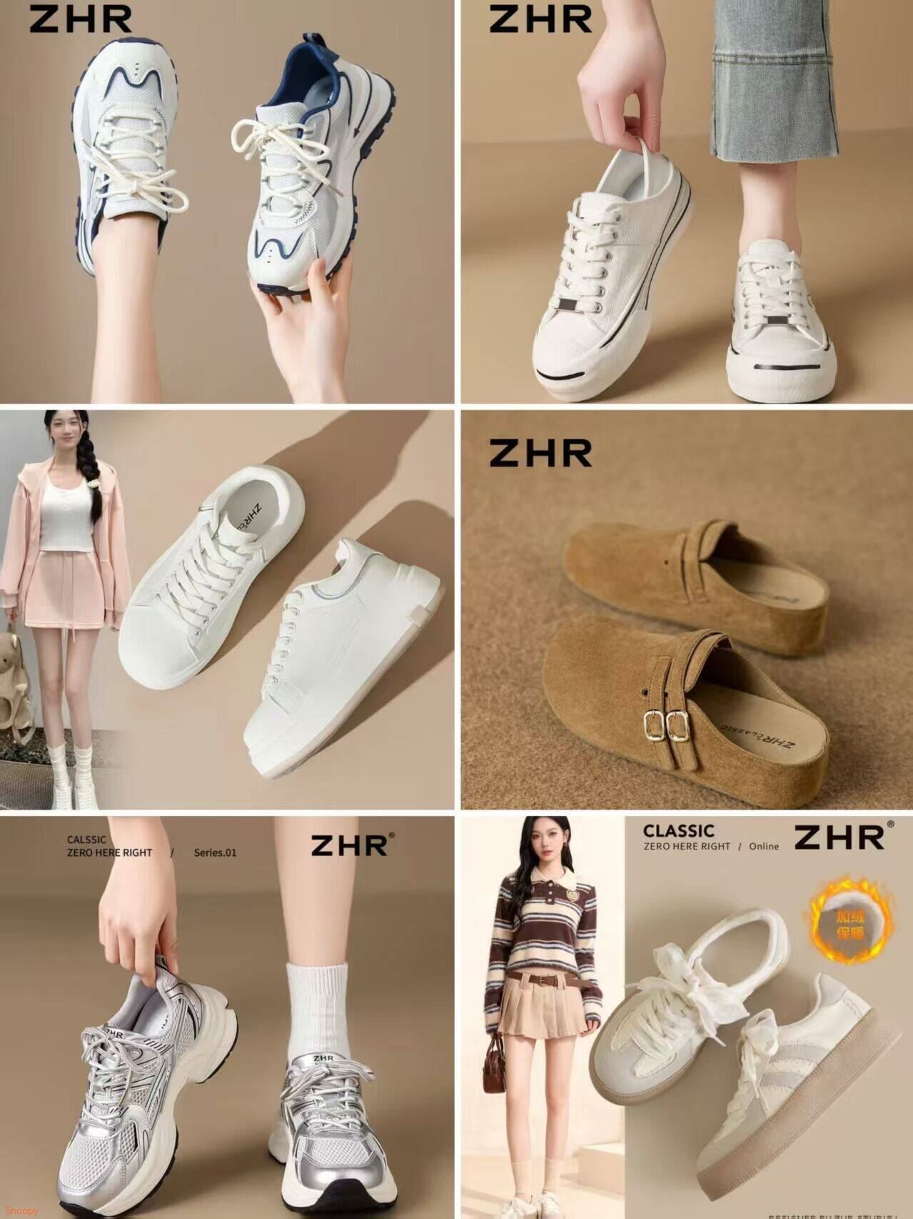 ZHR德训鞋女增高棕色厚底板鞋女拼色软底复古休闲鞋女 KS283B驼色37