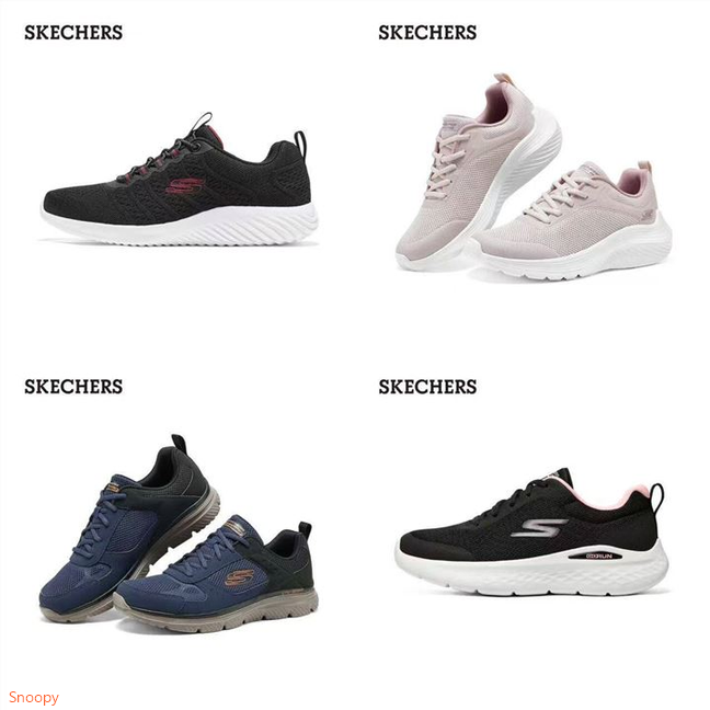 斯凯奇（Skechers）女鞋春季缓震跑鞋柔软舒适轻便耐磨运动鞋129425 黑色/粉红色/BKPK 38