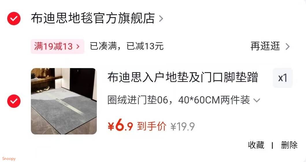 布迪思入户地垫及门口脚垫蹭土蹭灰防滑垫子 圈绒进门垫06 40*60CM两件装