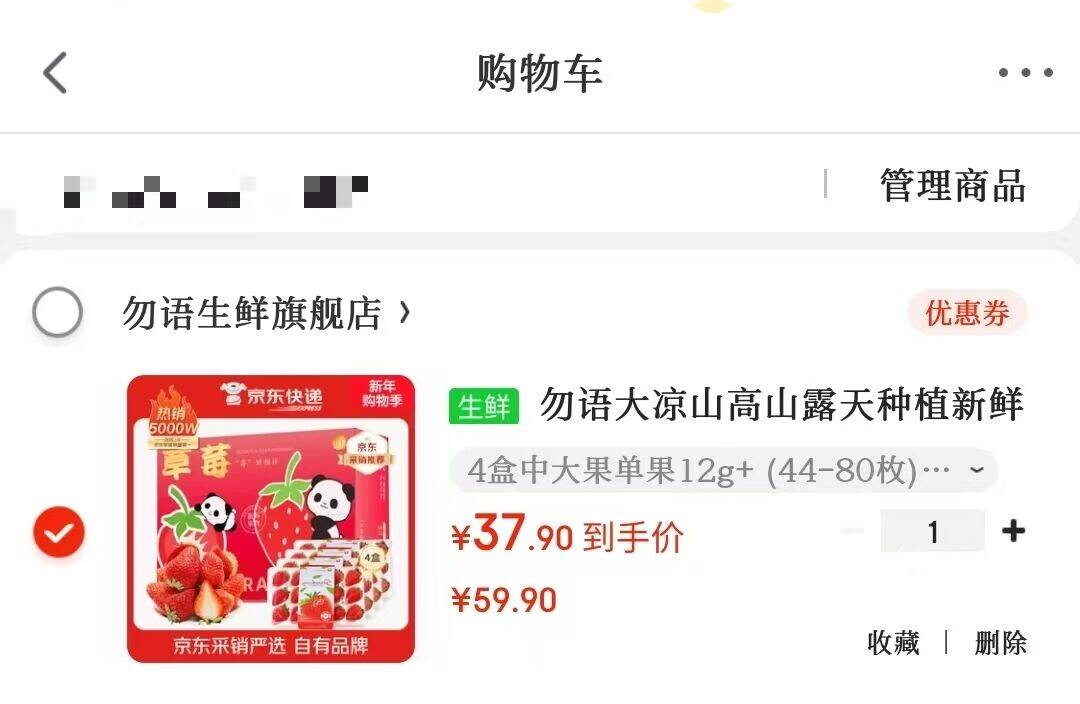 勿语大凉山高山露天种植新鲜草莓现摘现发 农家草莓产地直发采销推荐 4盒中大果单果12g+ (44-80枚)净重2.1-2.6斤