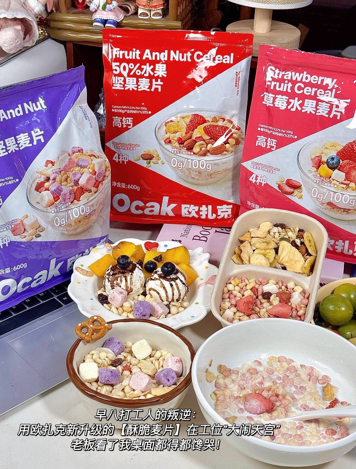 欧扎克水果坚果麦片燕麦片100g