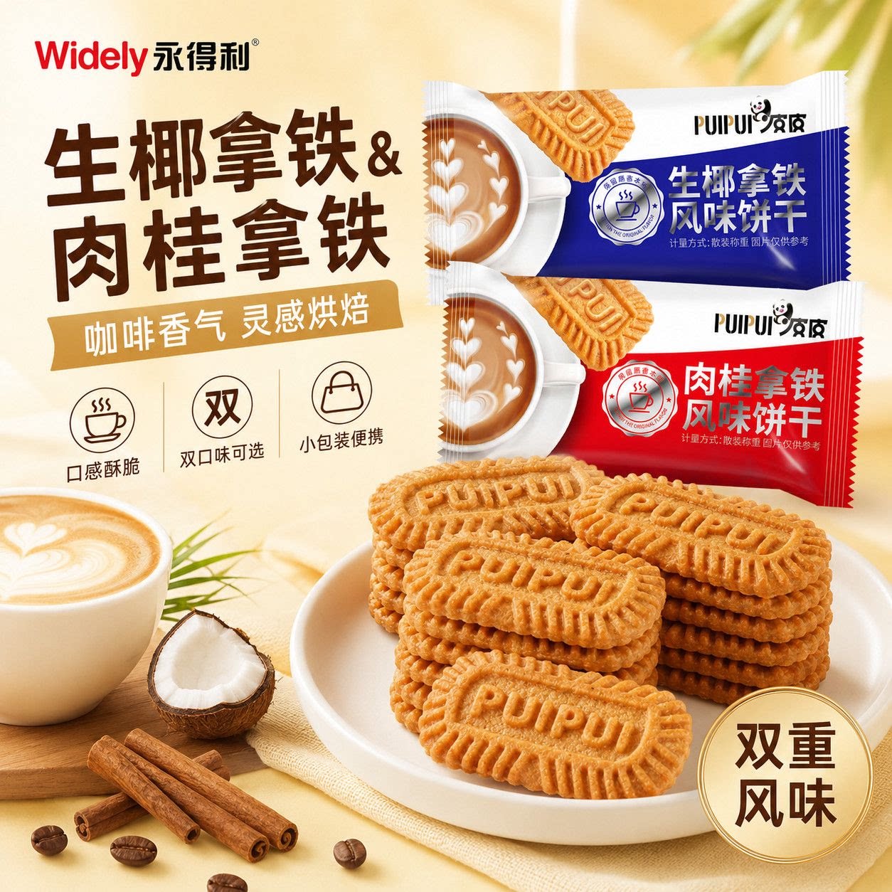 独立包装双口味任选饼干