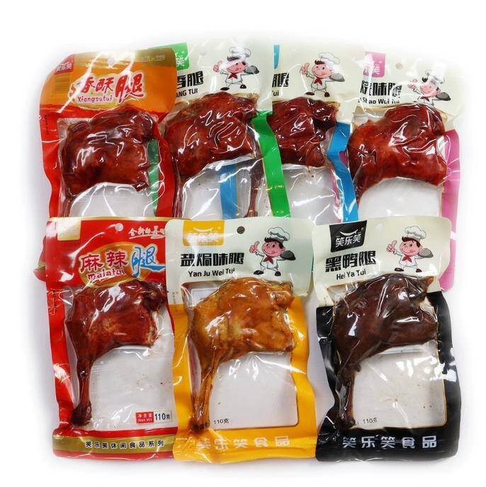 笑乐笑大鸭腿小吃卤鸭货肉类黑鸭办公室零食解馋辣的卤肉开袋即食